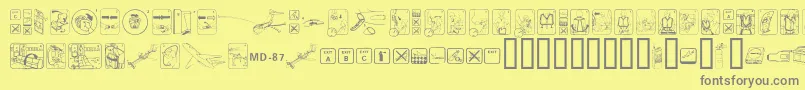 FastenyourseatbeltcleanReg Font – Gray Fonts on Yellow Background