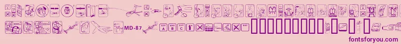 FastenyourseatbeltcleanReg Font – Purple Fonts on Pink Background
