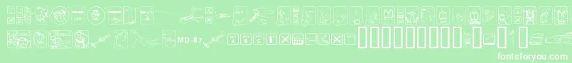 Шрифт FastenyourseatbeltcleanReg – белые шрифты на зелёном фоне
