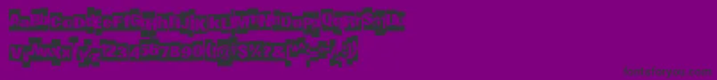 フォントUndergroundevent – 紫の背景に黒い文字