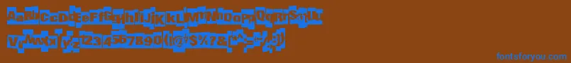 Undergroundevent-fontti – siniset fontit ruskealla taustalla