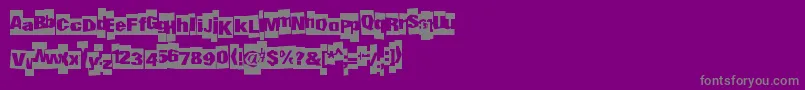 Undergroundevent-Schriftart – Graue Schriften auf violettem Hintergrund