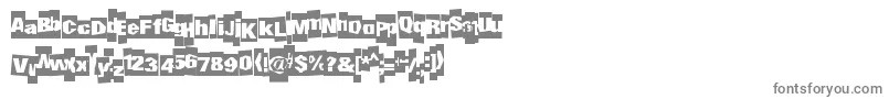 Undergroundevent-Schriftart – Graue Schriften auf weißem Hintergrund