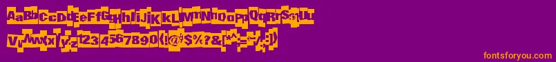 fuente Undergroundevent – Fuentes Naranjas Sobre Fondo Morado