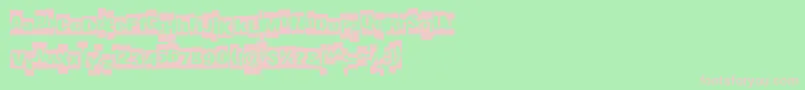 Undergroundevent Font – Pink Fonts on Green Background