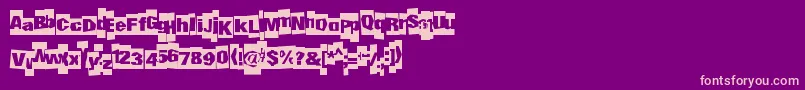 Undergroundevent-Schriftart – Rosa Schriften auf violettem Hintergrund