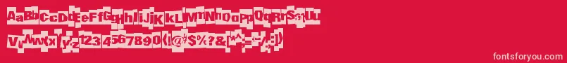 Undergroundevent Font – Pink Fonts on Red Background