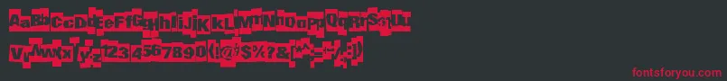Undergroundevent Font – Red Fonts on Black Background