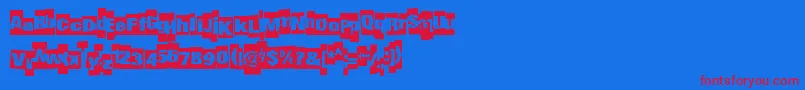 Шрифт Undergroundevent – красные шрифты на синем фоне