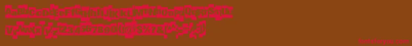 Undergroundevent Font – Red Fonts on Brown Background