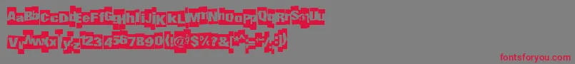 Undergroundevent-Schriftart – Rote Schriften auf grauem Hintergrund