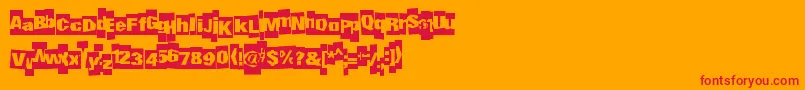 フォントUndergroundevent – オレンジの背景に赤い文字
