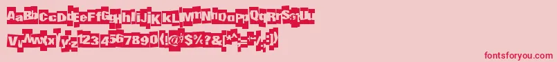 フォントUndergroundevent – ピンクの背景に赤い文字