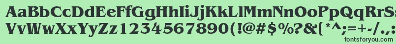 BenguiatstdBold Font – Black Fonts on Green Background