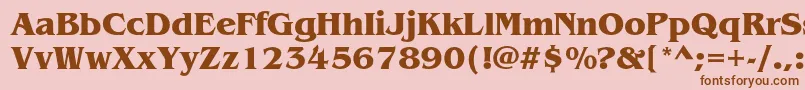 BenguiatstdBold Font – Brown Fonts on Pink Background