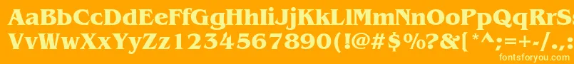 BenguiatstdBold Font – Yellow Fonts on Orange Background