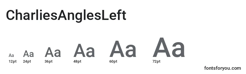CharliesAnglesLeft Font Sizes