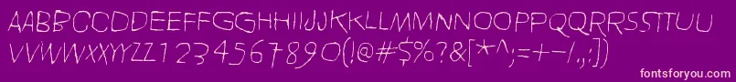 HellIsRoundTheCorner Font – Pink Fonts on Purple Background