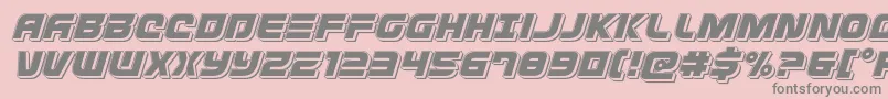 Defconzeropunchital-Schriftart – Graue Schriften auf rosa Hintergrund