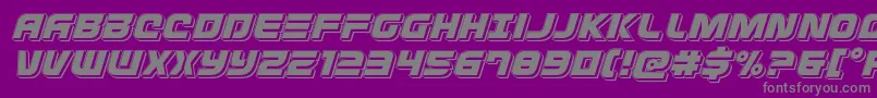 Defconzeropunchital Font – Gray Fonts on Purple Background