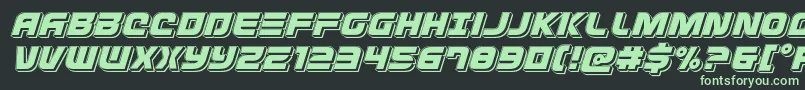 Шрифт Defconzeropunchital – зелёные шрифты на чёрном фоне