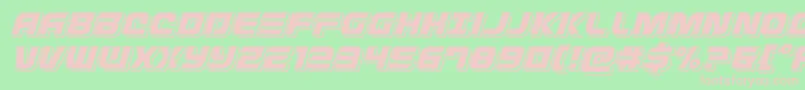 Defconzeropunchital Font – Pink Fonts on Green Background