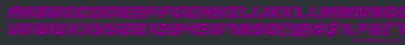 Defconzeropunchital Font – Purple Fonts on Black Background