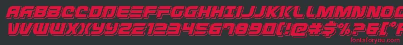 Defconzeropunchital Font – Red Fonts on Black Background