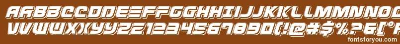 Defconzeropunchital Font – White Fonts on Brown Background