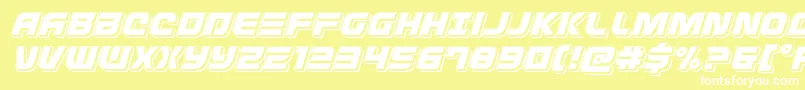 Defconzeropunchital Font – White Fonts on Yellow Background