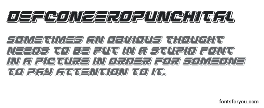 Review of the Defconzeropunchital Font