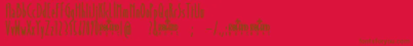 NovemberSkyBoldDemo Font – Brown Fonts on Red Background