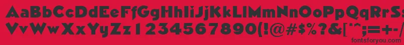 NeasdenRegularDb Font – Black Fonts on Red Background