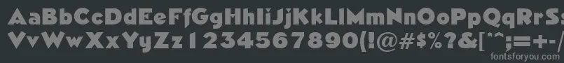 NeasdenRegularDb-fontti – harmaat kirjasimet mustalla taustalla
