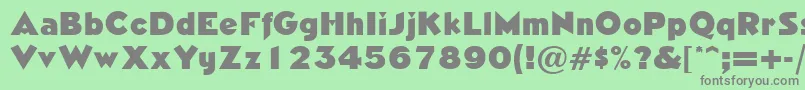 フォントNeasdenRegularDb – 緑の背景に灰色の文字