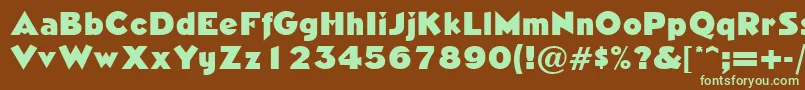 NeasdenRegularDb Font – Green Fonts on Brown Background
