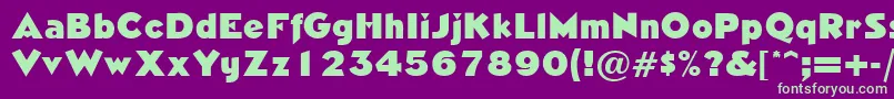 NeasdenRegularDb Font – Green Fonts on Purple Background