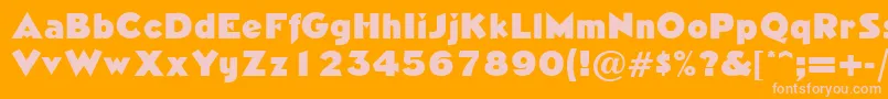 NeasdenRegularDb Font – Pink Fonts on Orange Background