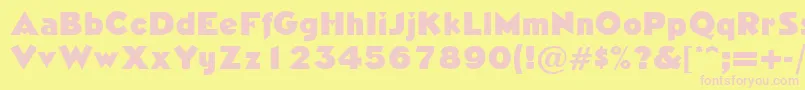 NeasdenRegularDb Font – Pink Fonts on Yellow Background