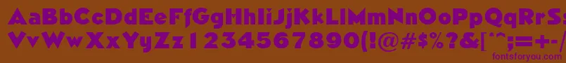 NeasdenRegularDb Font – Purple Fonts on Brown Background