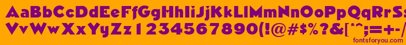 NeasdenRegularDb Font – Purple Fonts on Orange Background