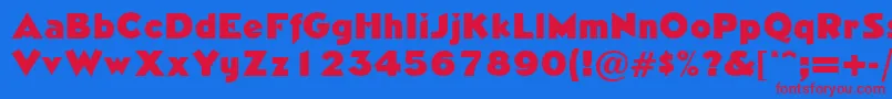 NeasdenRegularDb Font – Red Fonts on Blue Background