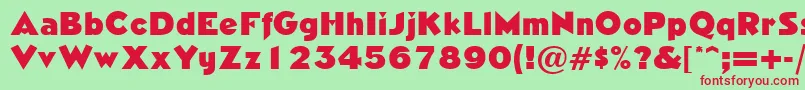 NeasdenRegularDb Font – Red Fonts on Green Background