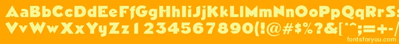 NeasdenRegularDb Font – Yellow Fonts on Orange Background