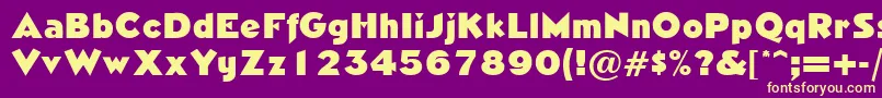 NeasdenRegularDb Font – Yellow Fonts on Purple Background