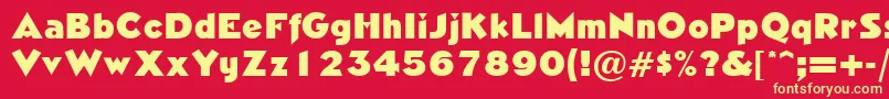 NeasdenRegularDb Font – Yellow Fonts on Red Background