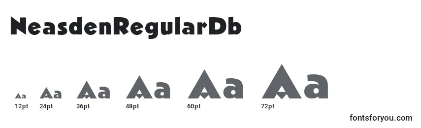 Размеры шрифта NeasdenRegularDb