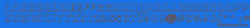 AGrotictitulshhv Font – Brown Fonts on Blue Background