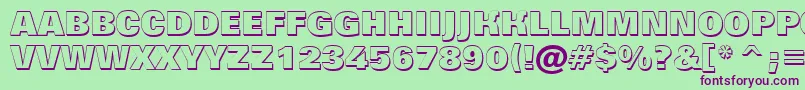 AGrotictitulshhv Font – Purple Fonts on Green Background