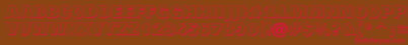 AGrotictitulshhv Font – Red Fonts on Brown Background